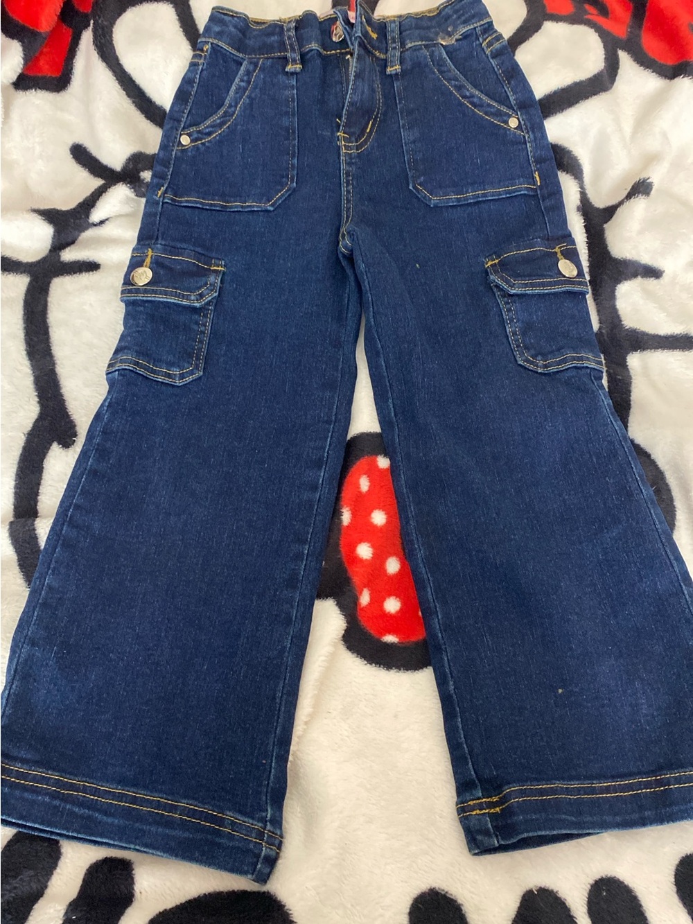 Cargo Kids Dark Blue Denim Cargo Jeans